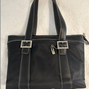 Swiss Gear Black Laptop Leather Briefcase with Mini Pouch